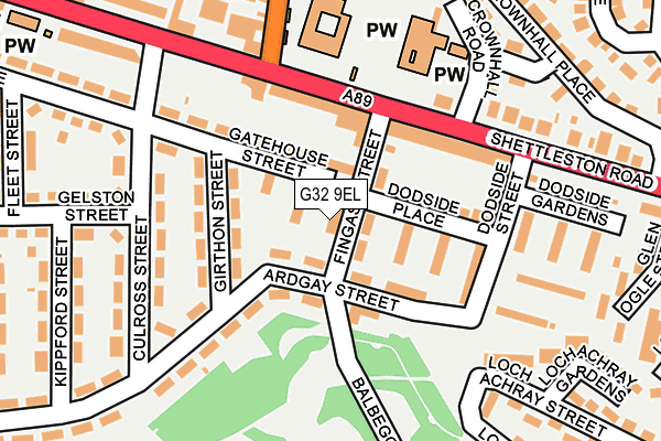 G32 9EL map - OS OpenMap – Local (Ordnance Survey) G32 9EL map - OS OpenMap – Local (Ordnance Survey)