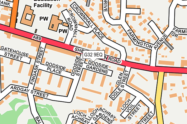 G32 9EQ map - OS OpenMap – Local (Ordnance Survey) G32 9EQ map - OS OpenMap – Local (Ordnance Survey)