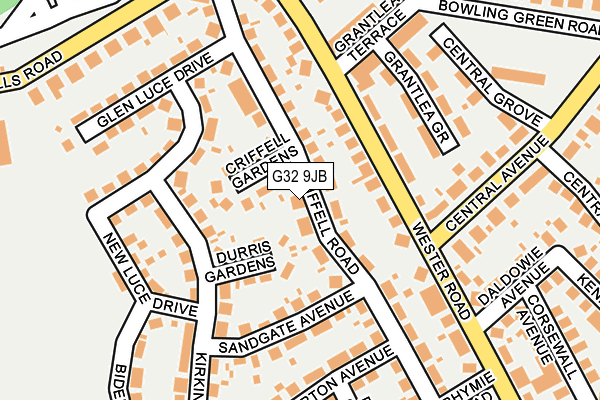 G32 9JB map - OS OpenMap – Local (Ordnance Survey) G32 9JB map - OS OpenMap – Local (Ordnance Survey)