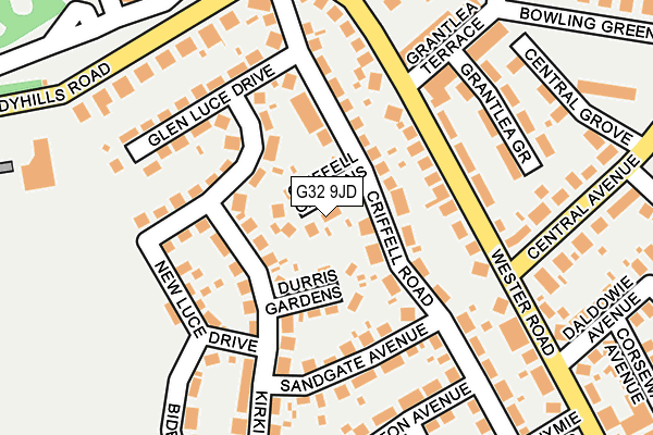 G32 9JD map - OS OpenMap – Local (Ordnance Survey) G32 9JD map - OS OpenMap – Local (Ordnance Survey)