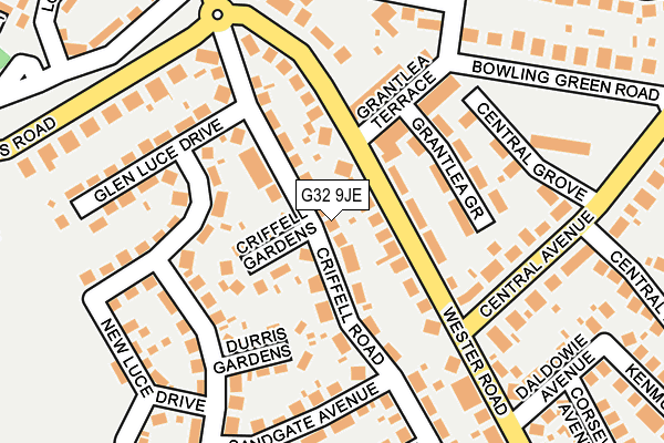 G32 9JE map - OS OpenMap – Local (Ordnance Survey) G32 9JE map - OS OpenMap – Local (Ordnance Survey)