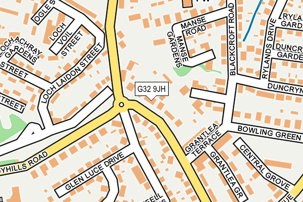 G32 9JH map - OS OpenMap – Local (Ordnance Survey) G32 9JH map - OS OpenMap – Local (Ordnance Survey)