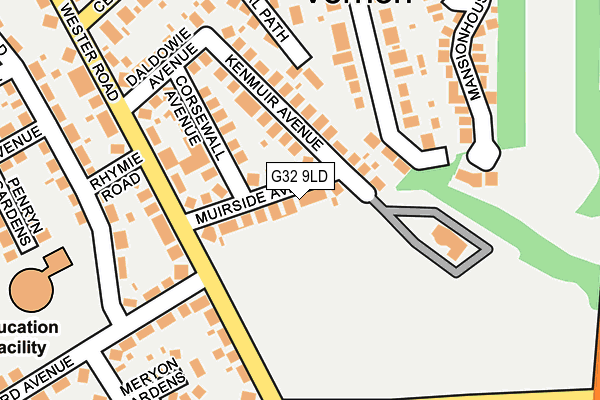 G32 9LD map - OS OpenMap – Local (Ordnance Survey) G32 9LD map - OS OpenMap – Local (Ordnance Survey)