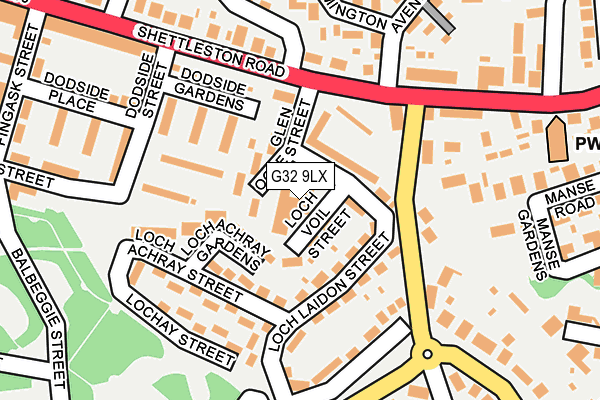 G32 9LX map - OS OpenMap – Local (Ordnance Survey) G32 9LX map - OS OpenMap – Local (Ordnance Survey)