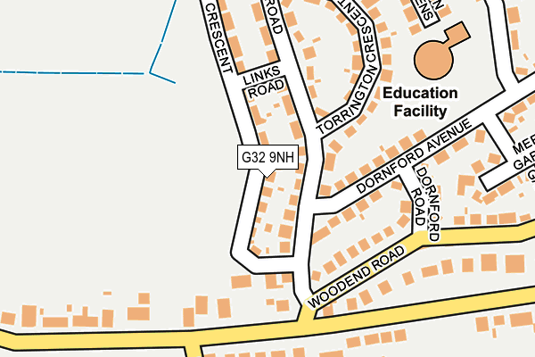 G32 9NH map - OS OpenMap – Local (Ordnance Survey) G32 9NH map - OS OpenMap – Local (Ordnance Survey)