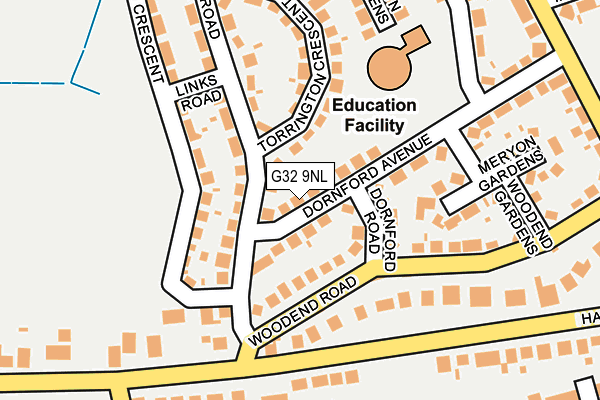G32 9NL map - OS OpenMap – Local (Ordnance Survey) G32 9NL map - OS OpenMap – Local (Ordnance Survey)
