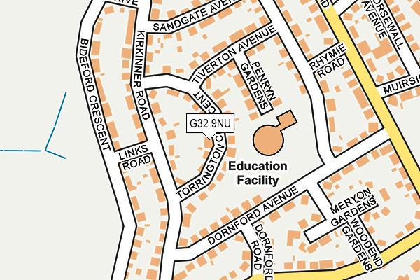 G32 9NU map - OS OpenMap – Local (Ordnance Survey) G32 9NU map - OS OpenMap – Local (Ordnance Survey)