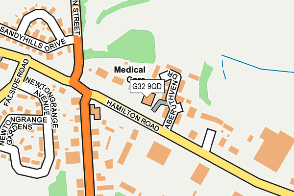 G32 9QD map - OS OpenMap – Local (Ordnance Survey) G32 9QD map - OS OpenMap – Local (Ordnance Survey)