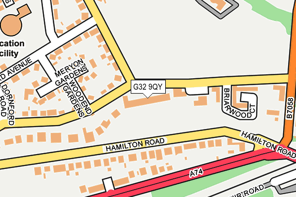 G32 9QY map - OS OpenMap – Local (Ordnance Survey) G32 9QY map - OS OpenMap – Local (Ordnance Survey)