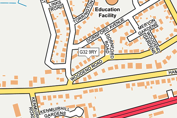 G32 9RY map - OS OpenMap – Local (Ordnance Survey) G32 9RY map - OS OpenMap – Local (Ordnance Survey)