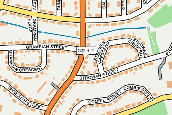 G32 9TG map - OS OpenMap – Local (Ordnance Survey) G32 9TG map - OS OpenMap – Local (Ordnance Survey)