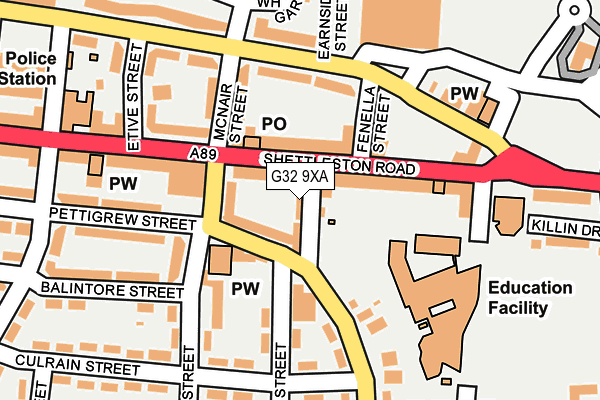 G32 9XA map - OS OpenMap – Local (Ordnance Survey) G32 9XA map - OS OpenMap – Local (Ordnance Survey)