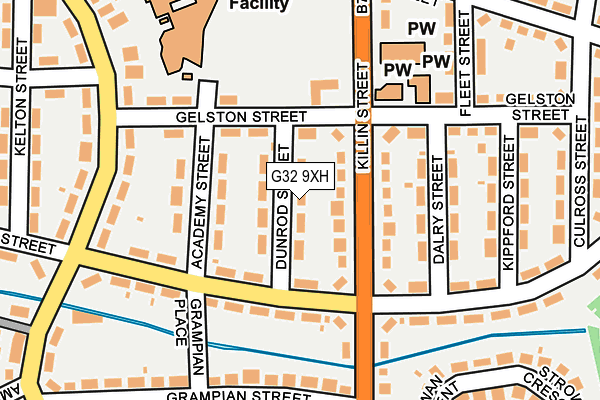 G32 9XH map - OS OpenMap – Local (Ordnance Survey) G32 9XH map - OS OpenMap – Local (Ordnance Survey)
