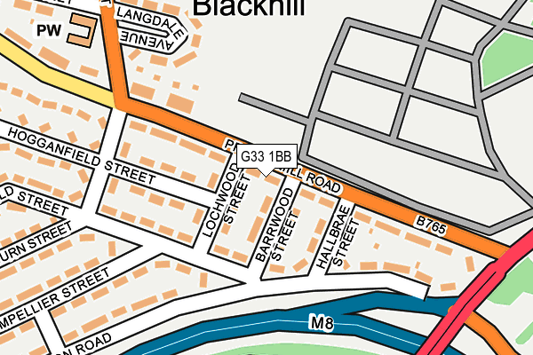 G33 1BB map - OS OpenMap – Local (Ordnance Survey)