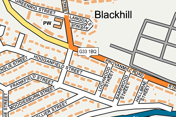 G33 1BQ map - OS OpenMap – Local (Ordnance Survey) G33 1BQ map - OS OpenMap – Local (Ordnance Survey)