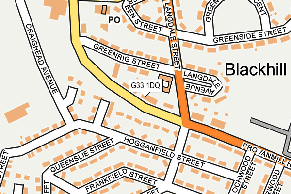 G33 1DQ map - OS OpenMap – Local (Ordnance Survey) G33 1DQ map - OS OpenMap – Local (Ordnance Survey)