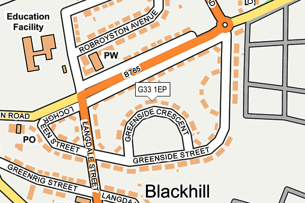 G33 1EP map - OS OpenMap – Local (Ordnance Survey) G33 1EP map - OS OpenMap – Local (Ordnance Survey)