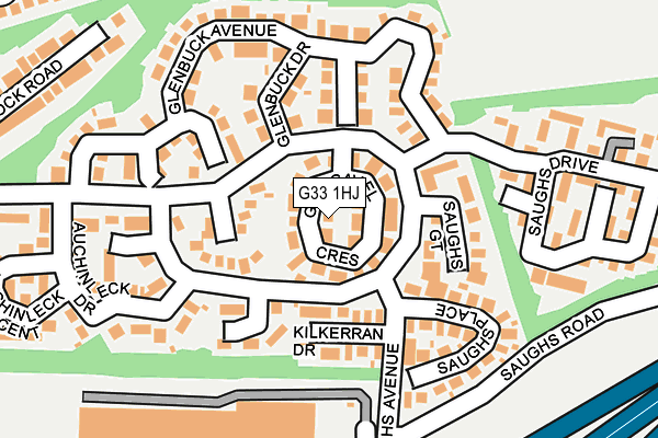 G33 1HJ map - OS OpenMap – Local (Ordnance Survey) G33 1HJ map - OS OpenMap – Local (Ordnance Survey)