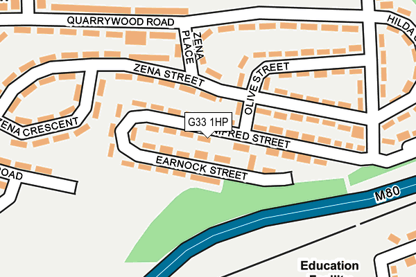 G33 1HP map - OS OpenMap – Local (Ordnance Survey)