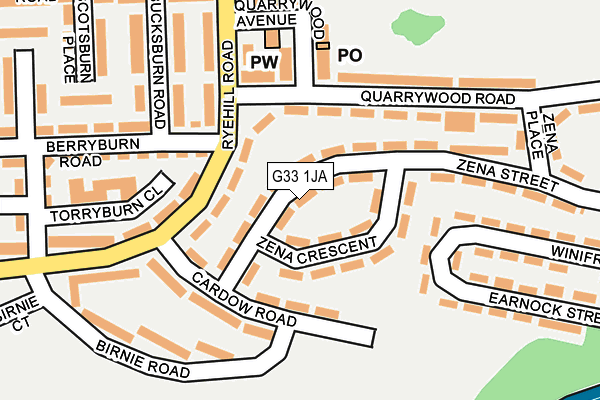 G33 1JA map - OS OpenMap – Local (Ordnance Survey) G33 1JA map - OS OpenMap – Local (Ordnance Survey)