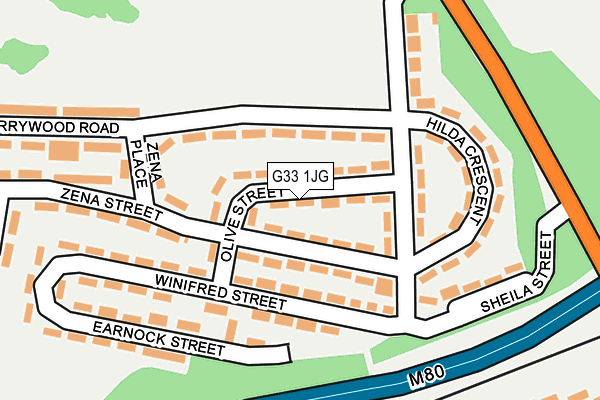 G33 1JG map - OS OpenMap – Local (Ordnance Survey) G33 1JG map - OS OpenMap – Local (Ordnance Survey)