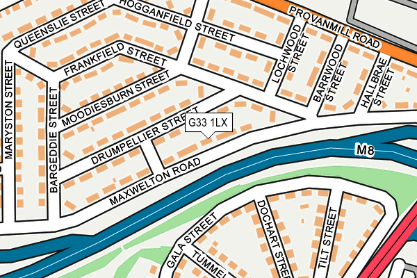 G33 1LX map - OS OpenMap – Local (Ordnance Survey) G33 1LX map - OS OpenMap – Local (Ordnance Survey)