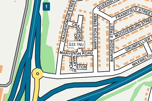 G33 1NU map - OS OpenMap – Local (Ordnance Survey) G33 1NU map - OS OpenMap – Local (Ordnance Survey)