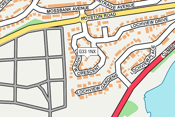 G33 1NX map - OS OpenMap – Local (Ordnance Survey) G33 1NX map - OS OpenMap – Local (Ordnance Survey)