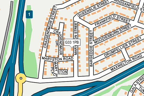 G33 1PB map - OS OpenMap – Local (Ordnance Survey) G33 1PB map - OS OpenMap – Local (Ordnance Survey)