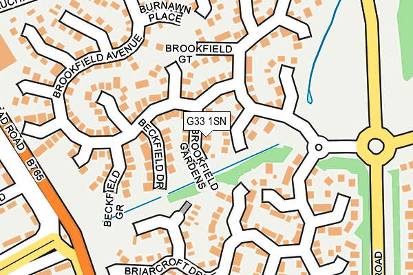 G33 1SN map - OS OpenMap – Local (Ordnance Survey)