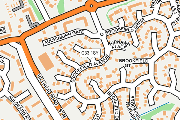 G33 1SY map - OS OpenMap – Local (Ordnance Survey)