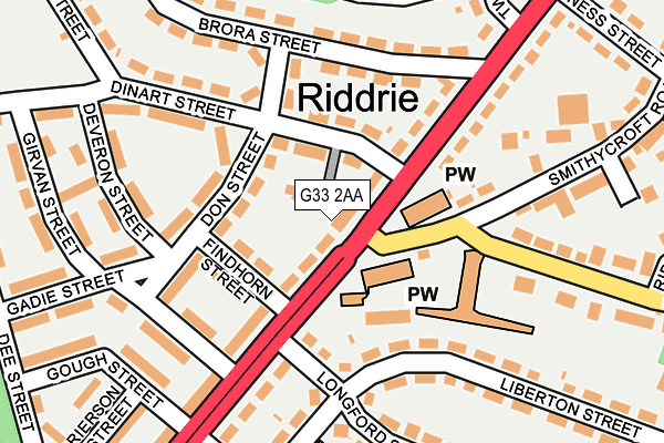 G33 2AA map - OS OpenMap – Local (Ordnance Survey) G33 2AA map - OS OpenMap – Local (Ordnance Survey)
