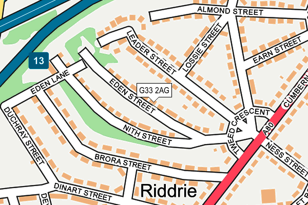 G33 2AG map - OS OpenMap – Local (Ordnance Survey) G33 2AG map - OS OpenMap – Local (Ordnance Survey)