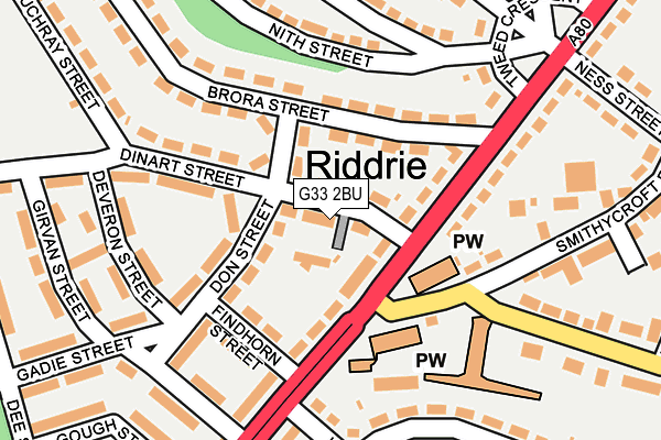G33 2BU map - OS OpenMap – Local (Ordnance Survey) G33 2BU map - OS OpenMap – Local (Ordnance Survey)