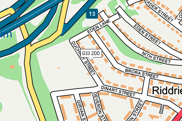 G33 2DD map - OS OpenMap – Local (Ordnance Survey) G33 2DD map - OS OpenMap – Local (Ordnance Survey)