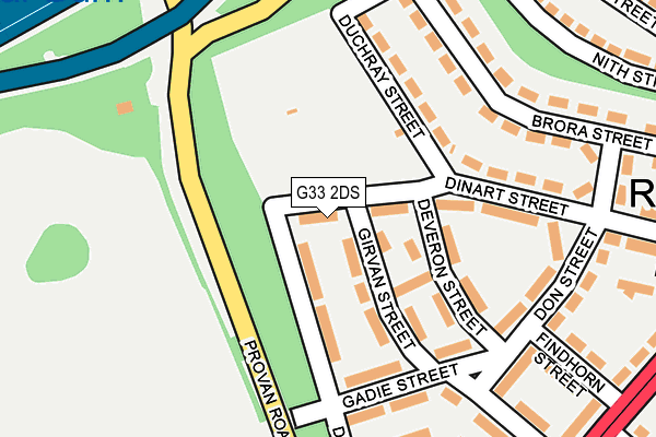 G33 2DS map - OS OpenMap – Local (Ordnance Survey) G33 2DS map - OS OpenMap – Local (Ordnance Survey)