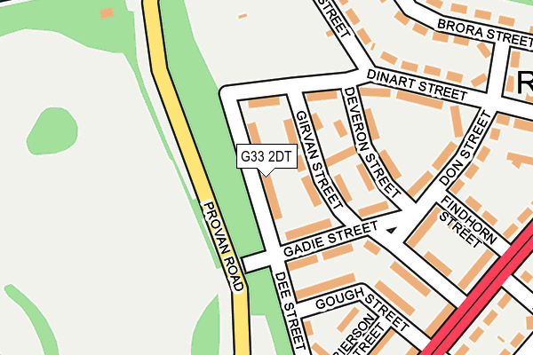 G33 2DT map - OS OpenMap – Local (Ordnance Survey) G33 2DT map - OS OpenMap – Local (Ordnance Survey)