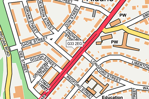 G33 2EG map - OS OpenMap – Local (Ordnance Survey) G33 2EG map - OS OpenMap – Local (Ordnance Survey)