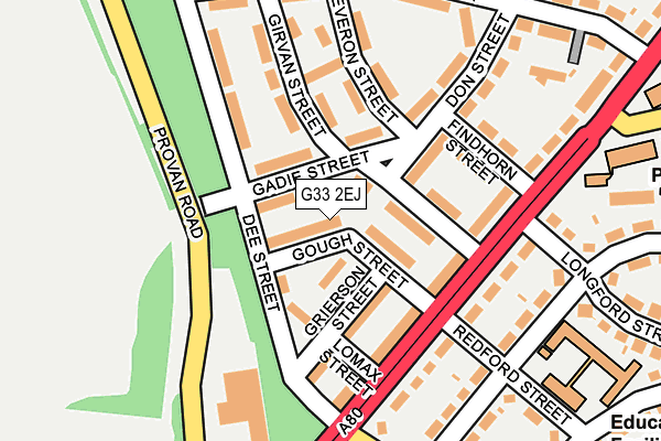 G33 2EJ map - OS OpenMap – Local (Ordnance Survey) G33 2EJ map - OS OpenMap – Local (Ordnance Survey)