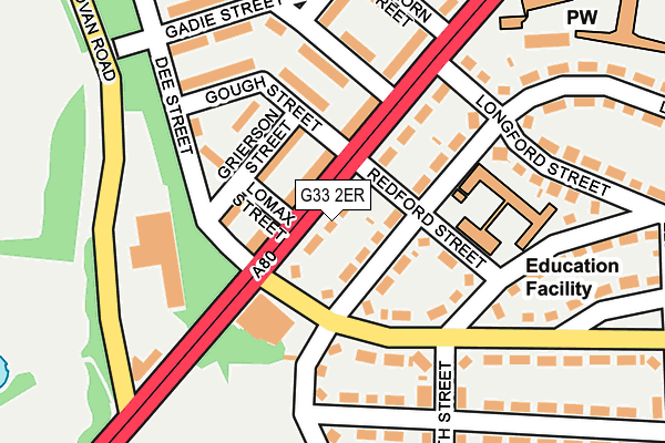 G33 2ER map - OS OpenMap – Local (Ordnance Survey) G33 2ER map - OS OpenMap – Local (Ordnance Survey)