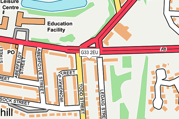 G33 2EU map - OS OpenMap – Local (Ordnance Survey) G33 2EU map - OS OpenMap – Local (Ordnance Survey)