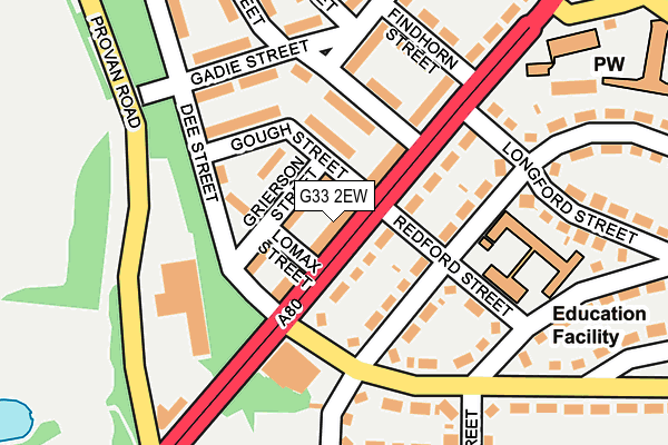 G33 2EW map - OS OpenMap – Local (Ordnance Survey) G33 2EW map - OS OpenMap – Local (Ordnance Survey)