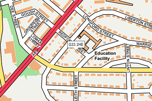 G33 2HE map - OS OpenMap – Local (Ordnance Survey) G33 2HE map - OS OpenMap – Local (Ordnance Survey)