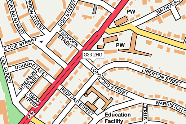 G33 2HG map - OS OpenMap – Local (Ordnance Survey) G33 2HG map - OS OpenMap – Local (Ordnance Survey)