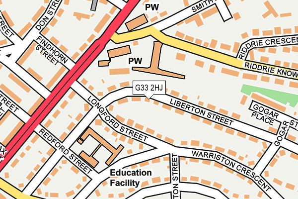 G33 2HJ map - OS OpenMap – Local (Ordnance Survey) G33 2HJ map - OS OpenMap – Local (Ordnance Survey)