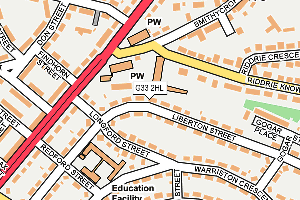G33 2HL map - OS OpenMap – Local (Ordnance Survey) G33 2HL map - OS OpenMap – Local (Ordnance Survey)