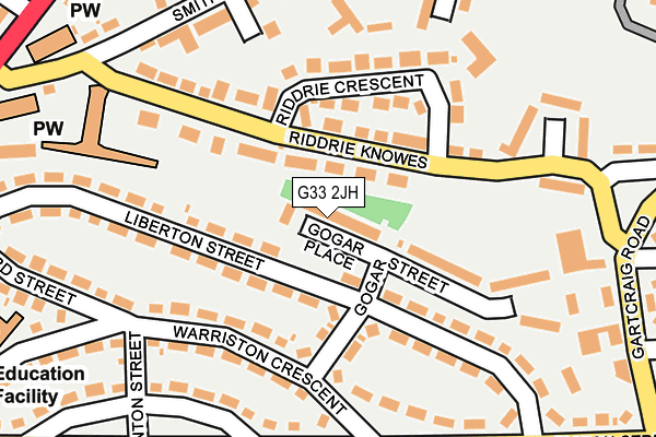 G33 2JH map - OS OpenMap – Local (Ordnance Survey) G33 2JH map - OS OpenMap – Local (Ordnance Survey)