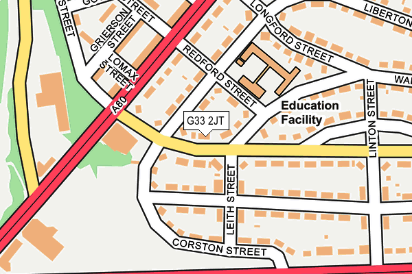 G33 2JT map - OS OpenMap – Local (Ordnance Survey)