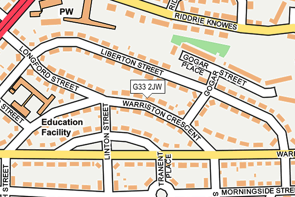 G33 2JW map - OS OpenMap – Local (Ordnance Survey) G33 2JW map - OS OpenMap – Local (Ordnance Survey)