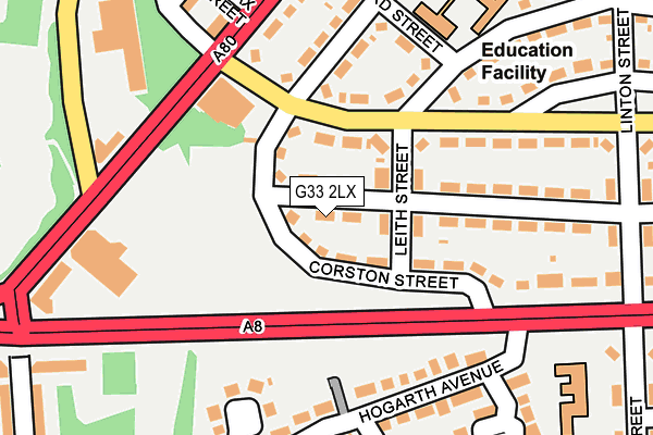 G33 2LX map - OS OpenMap – Local (Ordnance Survey) G33 2LX map - OS OpenMap – Local (Ordnance Survey)